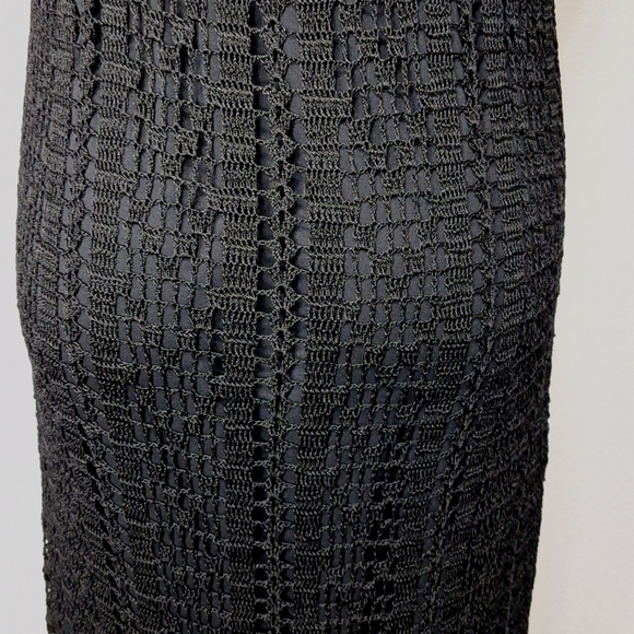 Chicos Black Whimsigoth Witchy Crochet Sleeveless Sheath Maxi Dress Size XL - Picture 9 of 15